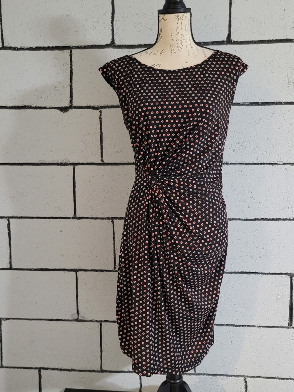 BUNDLE SALE! Max Studio Polka-Print Twist Front  Dress Sz L